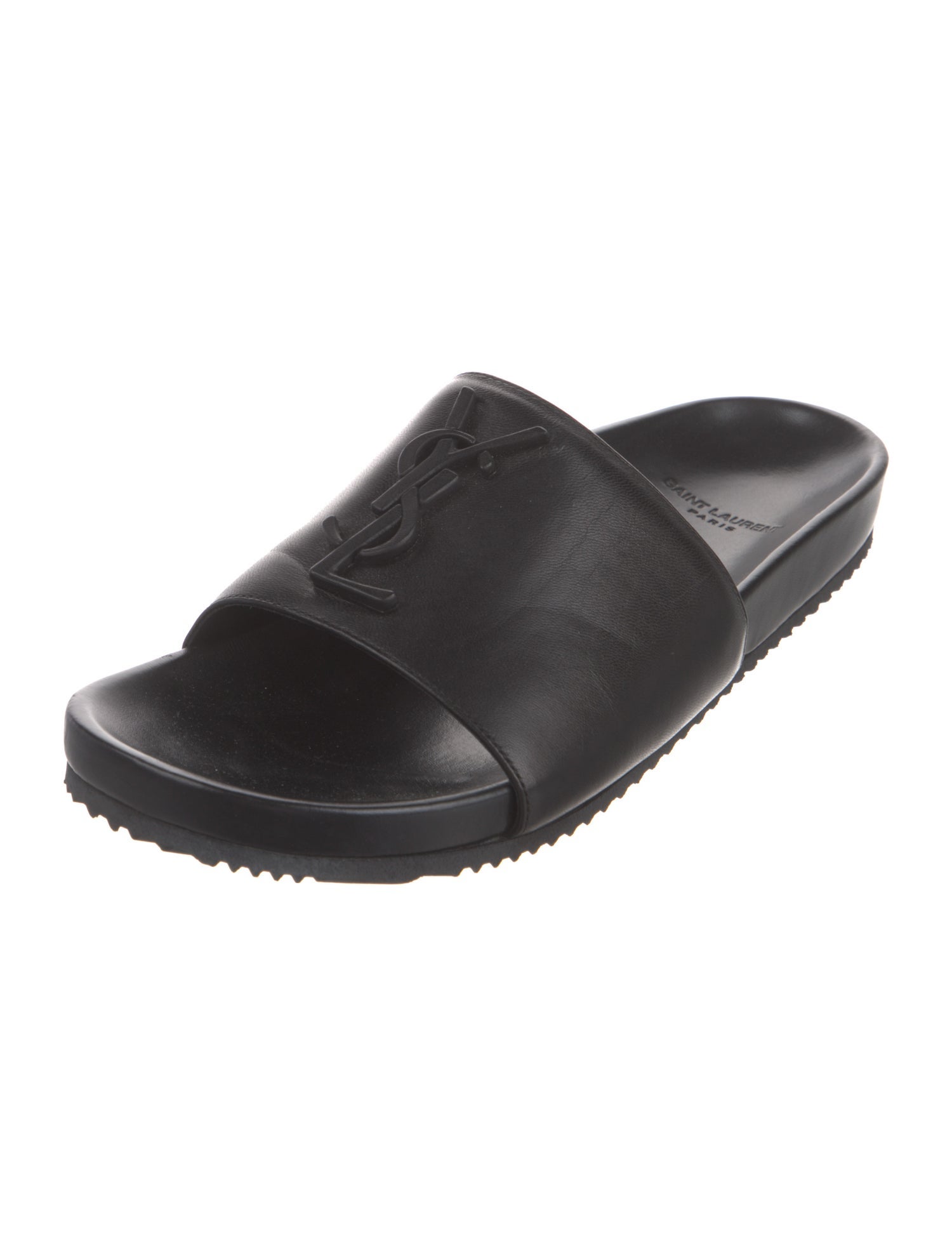 Saint Laurent Leather Slides